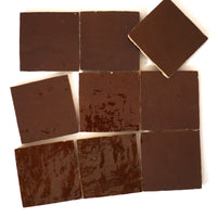 Cacao Brown Zellige tile Square 4x4