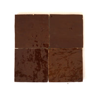 Cacao Brown Zellige tile Square 4x4