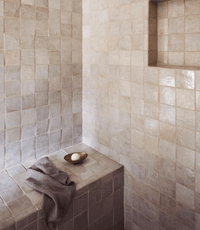 Custom Made Off White 4" x 4" Zellige Kitchen, Bathroom Backsplash Tiles (Per Sqft)