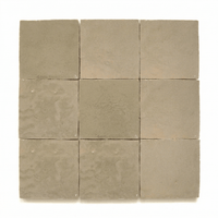 Argile Greige Zellige Tile Squares 4x4 - Handtile
