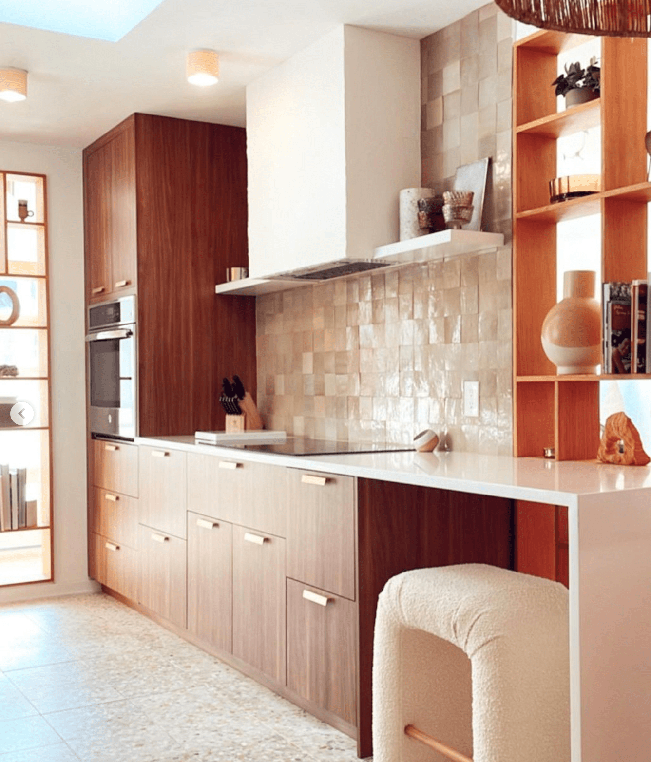 Custom Made Beige Zellige Backsplash 4" x 4"