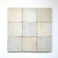Blanc White Zellige Tile Squares 4x4 - Handtile