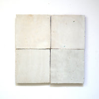 Blanc White Zellige Tile Squares 4x4 - Handtile