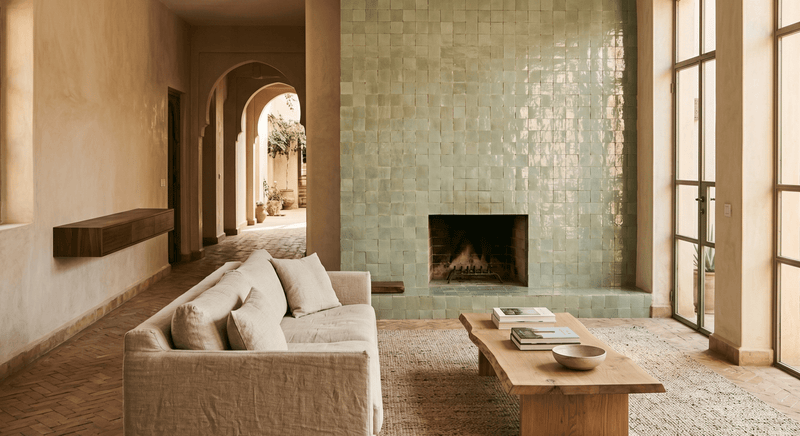 Celadon Mint Zellige Square Tile 4x4 - Handtile