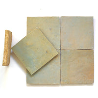 Celadon Mint Zellige Square Tile – 4x4 (Per Sqft) - Handtile