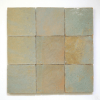 Celadon Mint Zellige Square Tile – 4x4 (Per Sqft) - Handtile