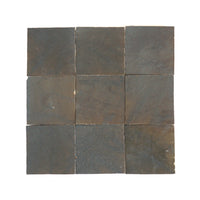 Custom Made Earthy Gray Square Zellige Tile 4x4 - Handtile