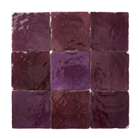 Mulberry Purple Zellige Square 4x4 tile
