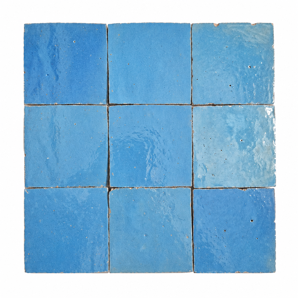Sky Blue Zellige Square 4x4 tile