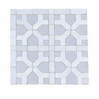 Interlocking Cross Zellige Mosaic Tile, White