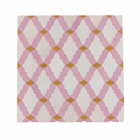 Moroccan Lattice Zellige Mosaic Tile, Lilac, Cream & Honey