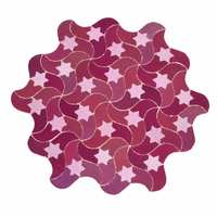 Star Swirl Zellige Mosaic Tile, Raspberry & Pink