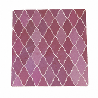Arabesque Lantern Zellige Mosaic Tile, Rose Mauve