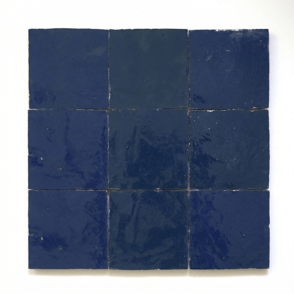 Midnight Blue Wall Zellige Tiles 4x4 - Handtile