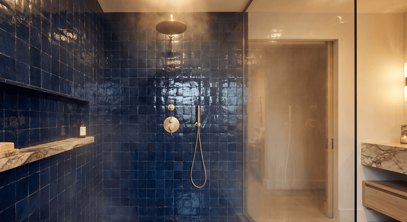 Midnight Blue Wall Zellige Tiles 4x4 - Handtile