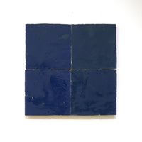 Midnight Blue Wall Zellige Tiles 4x4 - Handtile