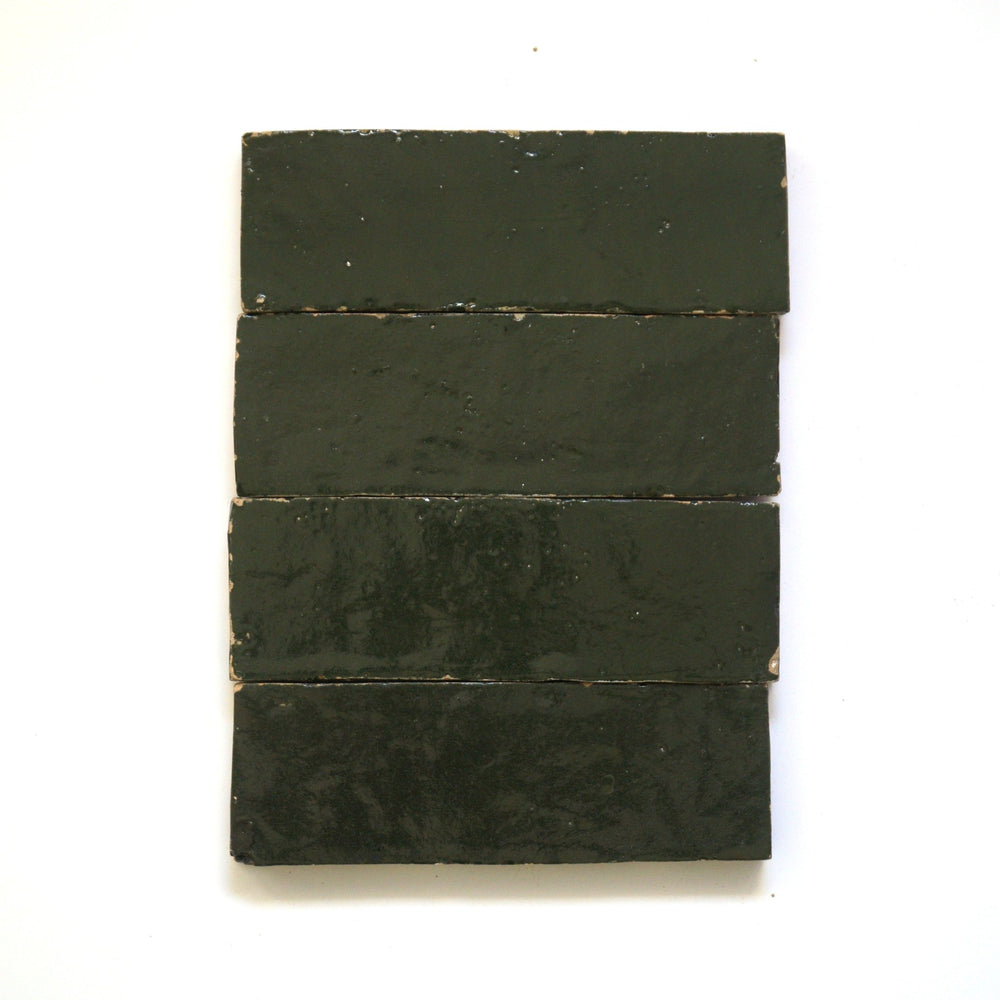 Onyx Black 6x2 Bejmat Zellige tile - Handtile