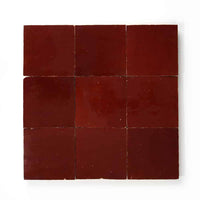 Custom Made Red Zellige Backsplash 2" x 2" (Per Sqft)