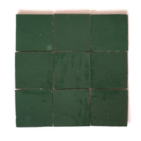 Sapin Green Zellige Tile Squares 4x4 - Handtile