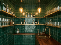 Sapin Green Zellige Tile Squares 4x4 - Handtile