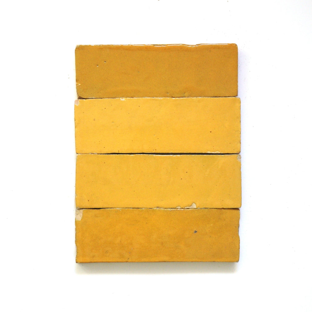 Yellow Bejmats Brick Tiles 6x2 - Handtile