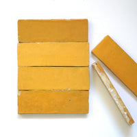 Yellow Bejmats Brick Tiles 6x2 - Handtile
